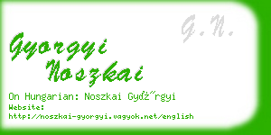 gyorgyi noszkai business card